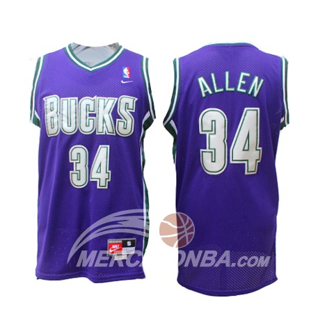 Maglia NBA Milwaukee Bucks Allen Retro Viola